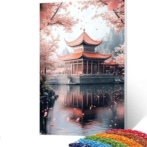 5D Diamond Painting Kinder Verbotene Stadt, Diamond Painting Erwachsene Landschaft Bastelset Erwachsene Malen nach Zahlen mit Diamant 60x80cm, Crystal Art Kreatives für Mädchen und Geschenke GYL415 von GUUOYUAL