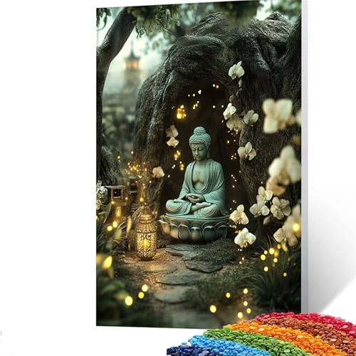 5D Diamond Painting Kinder Zen, Diamond Painting Erwachsene Blume Bastelset Erwachsene Malen nach Zahlen mit Diamant 100x135cm, Crystal Art Kreatives für Mädchen und Geschenke für Frauen GYL105 von GUUOYUAL