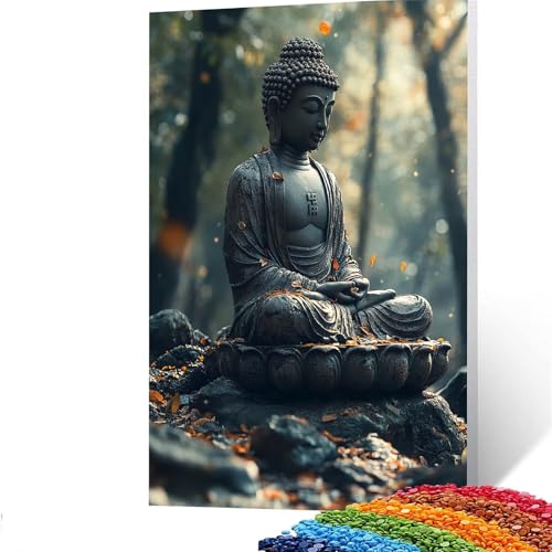 5D Diamond Painting Kinder Zen, Diamond Painting Erwachsene Landschaft Bastelset Erwachsene Malen nach Zahlen mit Diamant 60x80cm, Crystal Art Kreatives für Mädchen und Geschenke für Frauen GYL895 von GUUOYUAL