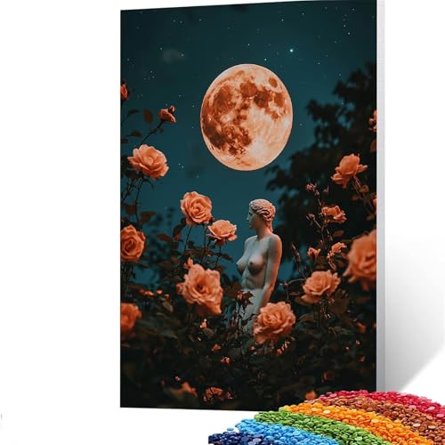 5d Diamond Painting Griechische Statue, DIY Set Erwachsene Full Dril Blume Diamant Painting Bilder, Malen Nach Zahlen 90x120cm Bastelset Kinder Ab 6 Jahre Crystal art leinwand zum Wand Deko GYL524 von GUUOYUAL