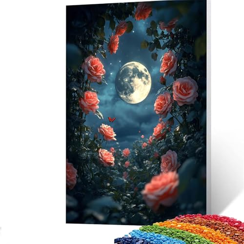 5d Diamond Painting Schmetterling, DIY Set Erwachsene Full Dril Blume Diamant Painting Bilder, Malen Nach Zahlen 90x120cm Bastelset Kinder Ab 6 Jahre Crystal art leinwand zum Wand Deko GUUOYUAL660 von GUUOYUAL