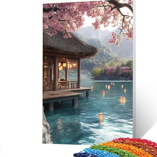 Baum Diamond Painting Erwachsene, 5D Landschaft Diamant Painting Bilder Kinder, DIY Vollbohrer Diamanten Malerei Stickerei Set Kreuzstich Basteln Erwachsene, für Geschenke Home Wand Dekor 50x70cm 9/36 von GUUOYUAL