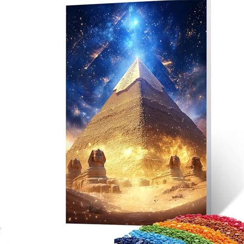 Diamond Painting Erwachsene Sternenhimmel, Vollbohrer Diamant Malerei Ägypten, DIY Bastelset Erwachsene Diamant Painting Bilder Kinder 90 x 120 CM für Wohnzimmer Schlafzimmer Wanddeko,Geschenke GYL981 von GUUOYUAL