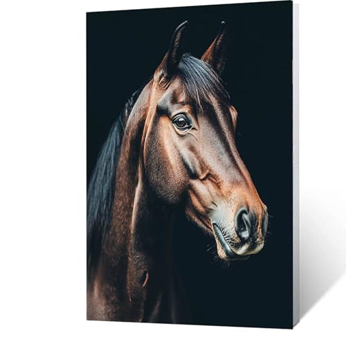 Malen Nach Zahlen Erwachsene Horse -AnfäNger -kinder -Leinwand zum Bemalen Und Pinsel Und Acrylfarben Set, Malen Nach Zahlen Tier Diy Handgemalt öLgemäLde Kit Als Geschenke für Männer 80x110cm 8-N-2 von GUUOYUAL