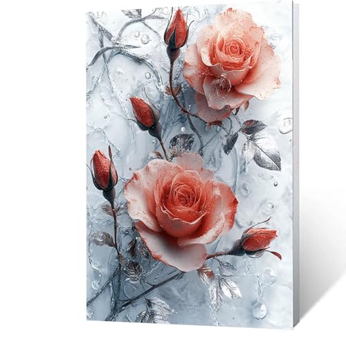 Malen Nach Zahlen Erwachsene Kinder Anfänger Blume DIY Handgemalt Ölgemälde auf Leinwand Kit für Home Deko oder Geburtstag Weihnachten Geschenk für Männer Mit Acrylfarben Pinsel Pflanze 90x120cm 1-1-8 von GUUOYUAL