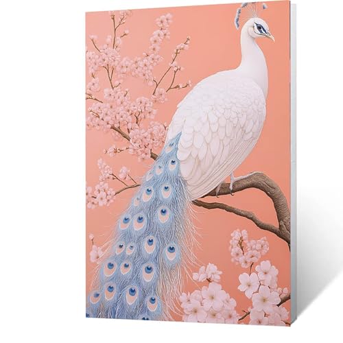 Malen Nach Zahlen Erwachsene Pfau -AnfäNger -kinder -Leinwand zum Bemalen Und Pinsel Und Acrylfarben Set, Malen Nach Zahlen Pflanze Diy Handgemalt öLgemäLde Kit Als Geschenke für Männer 80x110cm 4-A-9 von GUUOYUAL