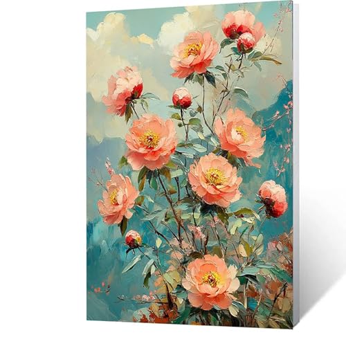 Malen Nach Zahlen Erwachsene Pflanze -AnfäNger -kinder -Leinwand zum Bemalen Und Pinsel Und Acrylfarben Set, Malen Nach Zahlen Blume Diy Handgemalt öLgemäLde Kit Als Geschenke für Männer 40x55cm 3-0-4 von GUUOYUAL