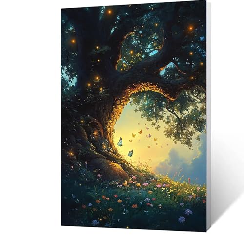 Malen Nach Zahlen Erwachsene Schmetterling - AnfäNger - kinder - Leinwand zum Bemalen Und Pinsel Und Acrylfarben Set, Malen Nach Zahlen Baum Diy Handgemalt öLgemäLde Kit Als Geschenke 80x110cm 2-2- 5 von GUUOYUAL