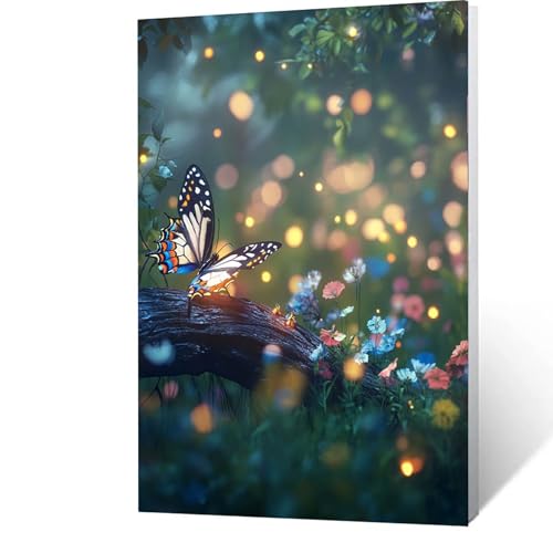 Malen Nach Zahlen Erwachsene Schmetterling - AnfäNger - kinder - Leinwand zum Bemalen Und Pinsel Und Acrylfarben Set, Malen Nach Zahlen Blume Diy Handgemalt öLgemäLde Kit Als Geschenke 40x55cm 0-K- 5 von GUUOYUAL