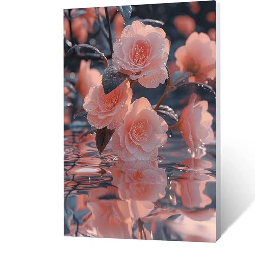 Malen nach Zahlen Erwachsene 90x120cm Bastelset, DIY Blume Malen Nach Zahlen Kinder mit Pinseln und Acrylfarben – Pflanze Handbemalt leinwand bilder für Deko Wohnzimmer, Geschenk für Männer 7-8- 3 von GUUOYUAL