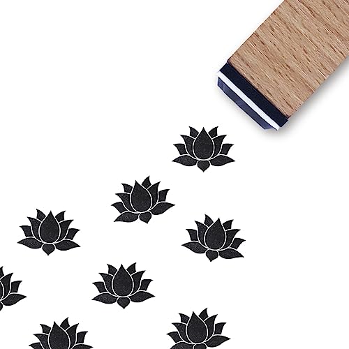 Lotus Flower Gummistempel, 1,9 cm kleiner Mini-Stempel für Scrapbooking, Kartenherstellung, Planer von GUVSPTI