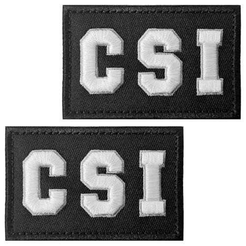 GYGYL 2 Stück CSI Patch, taktischer Klettverschluss bestickte Applikation Patch für Mützen, Rucksäcke, Kleidung, Westen, Militäruniformen, taktische Ausrüstung usw von GUYI