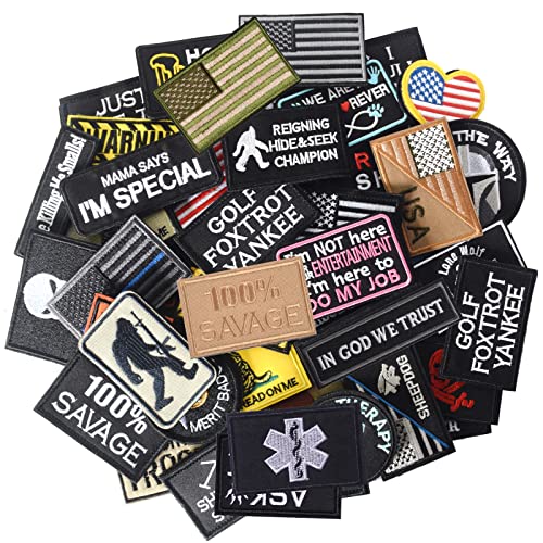 GYGYL 20 Stück zufällige USA-Flagge Patch, Hakenverschluss Amerikanisches Militär-Patches Set für taktische Kappen, Taschen, Rucksäcke, taktische Weste, Militäruniformen von GUYI