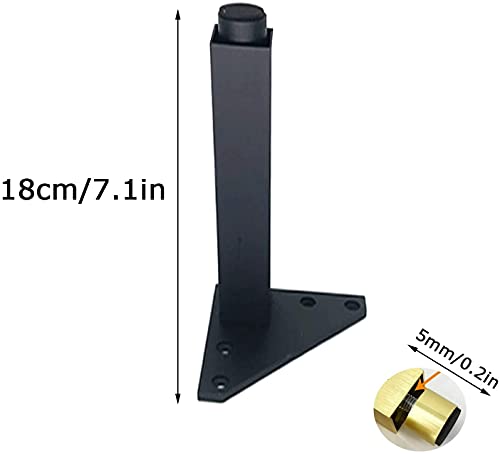 GVBJIUAXJM 4 Stück Möbelbeine aus Aluminiumlegierung, quadratische Schrankfüße, Esstischbeine, verstellbare Sofabeine für Paare, Bankbeine, langlebig, stilvoll und schön, mit Schrauben von GVBJIUAXJM