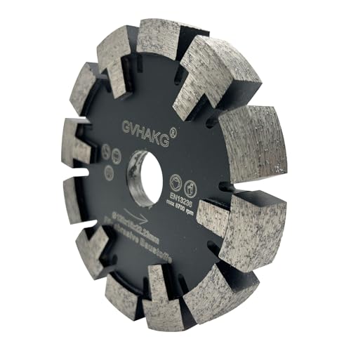 GVHAKG Diamant Frässcheibe 120mm,Räumscheibe für Abrasive Böden Estrich, Asphalt,Premium-Qualität Räumscheibe mit T-Schutzsegment(120x15x12x22,23mm) von GVHAKG