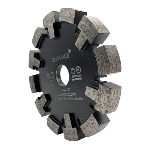 GVHAKG Diamant Frässcheibe/Räumscheibe130mm, 15mm Räumscheibe mit T-Schutzsegment Für Fußbodenheizung Abrasive Böden Estrich (130 x 15 x 12 x 22,23mm) von GVHAKG