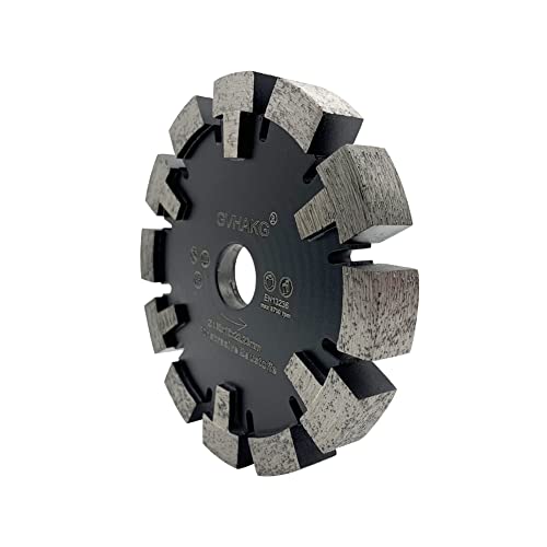 GVHAKG Diamant Frässcheibe/Räumscheibe130mm，Diamant Fräser für Estrich，Asphalt， Abrasive Böden，Premium-Qualität Räumscheibe mit T-Schutzsegment(130x16x12x22,23mm) von GVHAKG