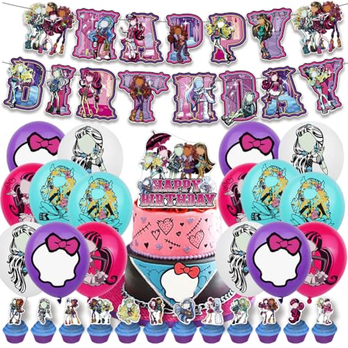 GVMJHYK Monster Geburtstagsdeko Luftballons 30 Pcs Monster Geburtstagsparty Zubehör für Kinderparty Monster Thema Geburtstagsparty Dekorationen Mädchen Junge Partyzubehör von GVMJHYK