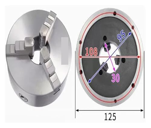 GWGQTELENC 125 mm 3-Backen-Spannfutter, kleines Spannfutter K11-125, manuelles Metallspannfutter for Mini-Maschinen von GWGQTELENC