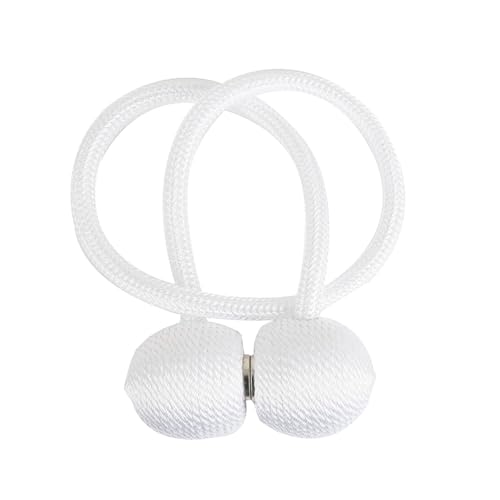 GWPOZGN Magnetische Vorhang Raffhalter Clip Vorhänge Schnalle Halter Dekorative Hause Polyester Vorhänge Zubehör(White,1 Piece) von GWPOZGN