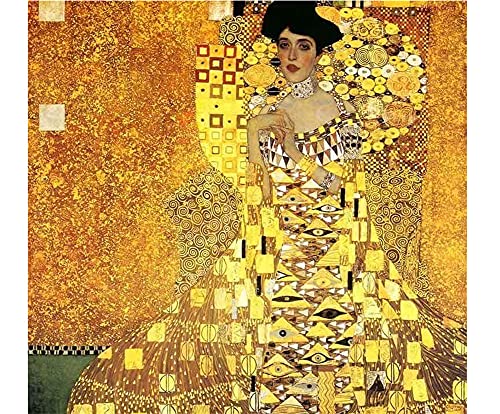 GWYDYB 5D DIY Diamond Painting Kits Klimts berühmte Gemälde Klimts berühmte Gemälde - Frau Bauer - Stickerei Kreuzstich Strass Bilder Kunst Wohnkultur Geschenk 40×50cm von GWYDYB