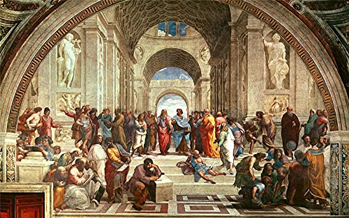 GWYDYB Berühmte Gemälde von Raphael, Italien - Akademie von Athen - DIY 5D Diamond Painting Kits Stickerei Strass Kunst Dekoration Geschenke 40×50cm von GWYDYB