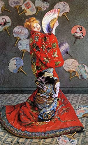 DIY 5D Diamond Bead Painting Sets, Claude Monet Works - Kamui im ​​japanischen Kimono - Diamantstickerei Kunstgeschenke Dekor 30×40cm von GWYDYB