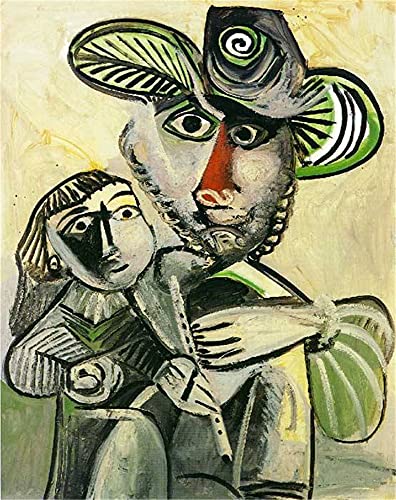 GWYDYB DIY 5D Diamond Painting Set, Pablo Picasso Berühmte Gemälde - Vater und Tochter - Wanddekoration 40×50cm von GWYDYB