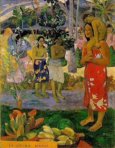 GWYDYB Diamond Painting Art Kits für Erwachsene Kinder, Paul Gauguin Berühmtes Gemälde Frau und Kind DIY Strassstickerei 5D Vollbohrer Kreuzstich Kunsthandwerk für Wohnkultur 40 × 50 cm von GWYDYB