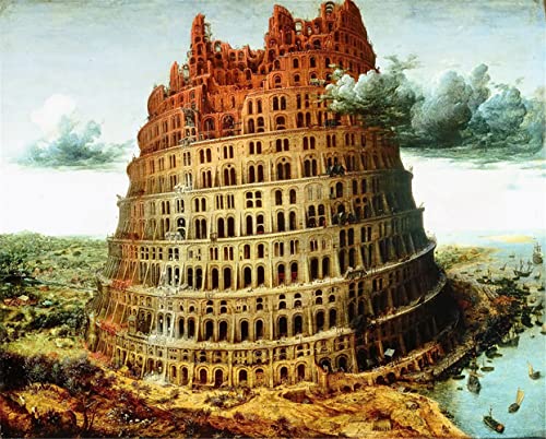 GWYDYB Gemälde von Pieter Bruegel dem Älteren – Turm von Babel – DIY 5D Diamond Painting Kits Stickerei Strass Kunst Heimdekoration Geschenke von GWYDYB