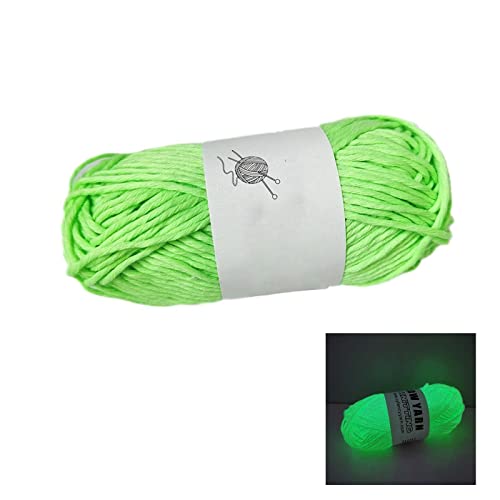 1 Rolle leuchtendes Garn leuchtendes Polyester-Garn zum Stricken geflochten Häkeln DIY Teppich Pullover in dunklem Garn Schlüsselanhänger Ornament Glow von GXFCAI