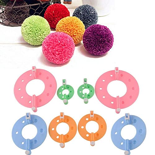 8 Stück Fluffball Weaver Wolle Ball Maker Strickschal Maker Pom Supplies Machine Pom DIY Strickset Strickhandschuhe Puppe von GXFCAI