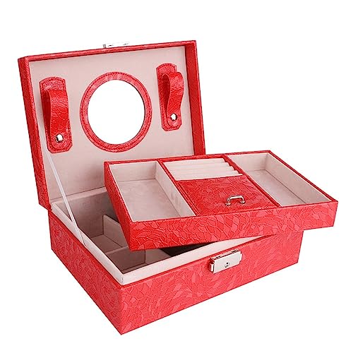 GXJBGYUSFT Schmuckkästchen, Organizer, Schmuckschatulle für Halsketten und Armbänder, Schmuckschatulle, goldfarben, Schmuckaufbewahrungsbox, Schmuck-Organizer, Schmuck-Organizer, klein von GXJBGYUSFT