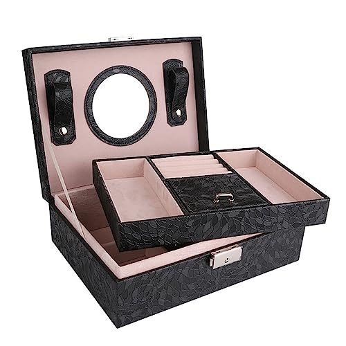 GXJBGYUSFT Schmuckkästchen, Organizer, Schmuckschatulle für Halsketten und Armbänder, Schmuckschatulle, goldfarben, Schmuckaufbewahrungsbox, Schmuck-Organizer, Schmuck-Organizer, klein von GXJBGYUSFT