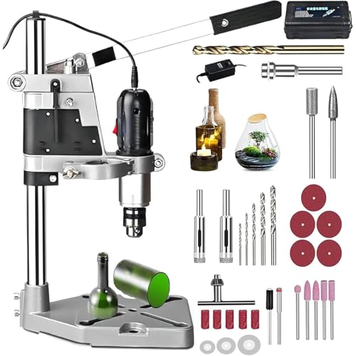 36 Stücke Multifunktionaler Flaschenschneidemaschine, Elektroglasflaschenschneider, 5000-8000R/min Schnittgeschwindigkeit, Elektrischer Schleifbereich: 0,6 ~ 6,0 Mm, Hub Der Halterung: 0-60 Mm Zum Boh von GXLDIANPU