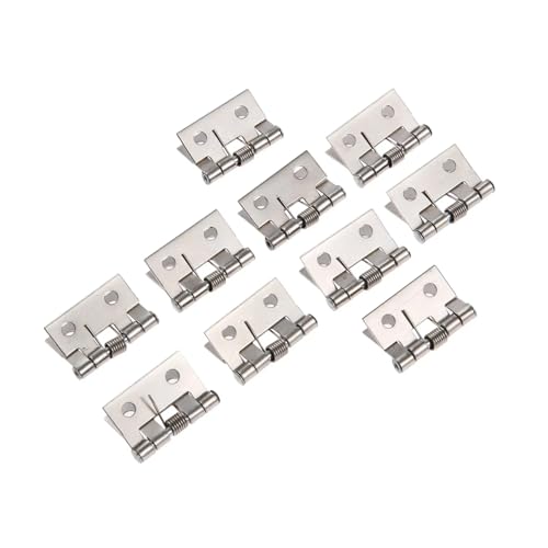 GXMDSGZ Federscharniere 10 Stücke 26x31mm Gefederte Edelstahl-Scharniere for Möbel Schranktür Schublade Schmuck Holzbox Dekoratives Mini-Scharnier FüR TüRen SchließEn Von von GXMDSGZ