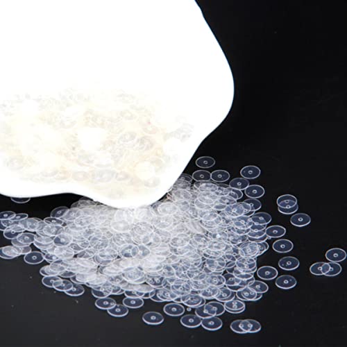 PVC Lose Pailletten Handwerk DIY Zubehör Flache Runde Paillette Frauen Kleid Nähen Dekoration Größe 3/4/5/6/10/15/20/25/30mm 10g-transparent,10mm 10g von GXTBPCR