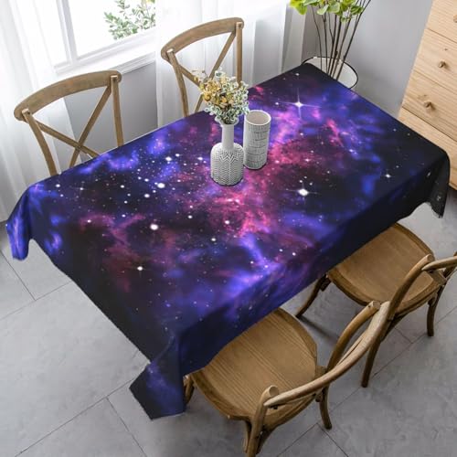 Elegante rechteckige Tischdecke mit Galaxie-Stern-Motiv, für Esstische, Küchen- und Outdoor-Tische und Bauernhaus-Dekoration von GXUNGT