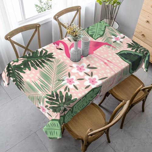 GXUNGT Elegante rechteckige Tischdecke mit Flamingo-Druck, für Ess-, Küchen- und Outdoor-Tische und Bauernhaus-Dekoration von GXUNGT