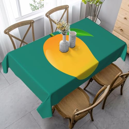 GXUNGT Elegante rechteckige Tischdecke mit Mango-Druck, für Ess-, Küchen- und Outdoor-Tische und Bauernhaus-Dekoration von GXUNGT