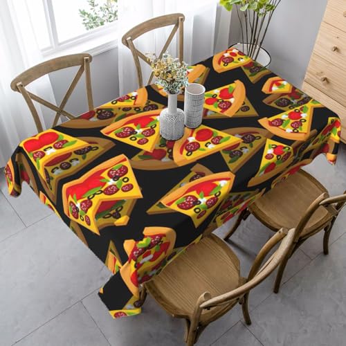 GXUNGT Elegante rechteckige Tischdecke mit Pizza-3D-Druck, für Ess-, Küchen- und Outdoor-Tische und Bauernhaus-Dekoration von GXUNGT