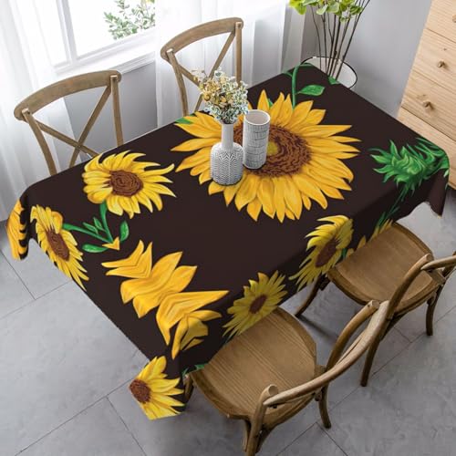 GXUNGT Schöne Sonnenblume. Elegante rechteckige Tischdecke für Ess-, Küchen- und Outdoor-Tische und Bauernhaus-Dekoration von GXUNGT