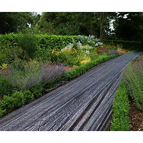 GXXINGIN Unkrautvlies 1 m breit, strapazierfähiges Unkrautvlies, Landschaftsgewebe für Einfahrten, Gemüsegartenbäume, Schwarze Unkrautblock-Gartenmatte, 10–200 m lang (Farbe: B x L, Größe: 1 m x 100 von GXXINGIN