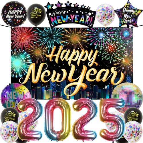 Silvester Party Supplies 2025, Regenbogenbanner von GYESXYW