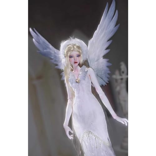 1/4 Beauty BJD Doll 44cm/17.32in Divine SD Puppe mit Flügeln + Komplette Kleidung + Make-up, Sammlerstück Geschenk für BJD Enthusiasten von GYHCB