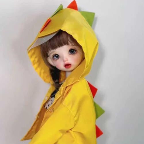 1/6 Handgemachte BJD-Puppe 26 cm Niedlich Mini SD-Puppe 10,23 Zoll Harz Ball Jointed Doll mit Kleidung Perücke Schuhen Make-up, Regenschirm Nicht Enthalten von GYHCB