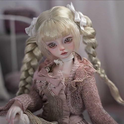 44 cm Hübsche BJD Doll 1/4 Exquisite SD-Puppe mit Kleidung, Perücke, Schuhen, Make-up, 17,32 Zoll Handgemachte Kugelgelenkpuppe, Flexible Gelenke und Starke Plastizität von GYHCB