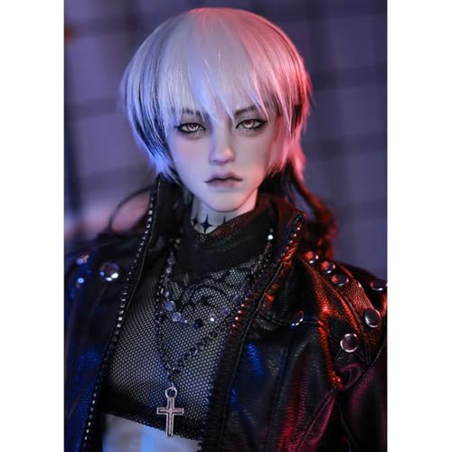 46,5 cm Punkrock BJD Doll 1/4 Ball Jointed Doll 18,3 Zoll Hübsche SD-Puppen mit Komplettset Kleidung Schuhe Perücke Make-up, BJD-Fans von GYHCB