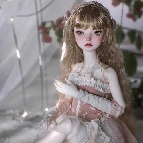 Elegante Exquisite BJD-Puppe 44 cm 17,32 Zoll Prinzessin SD-Puppe 1/4 Kugelgelenkpuppe mit Kleidung Schuhen Perücke Handbemaltes Make-up, Geschenke zum Valentinstag von GYHCB