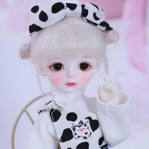 Niedliche BJD Doll 1/6 Mini Kugelgelenk-SD-Puppen mit Komplettset Kleidung Perücke Schuhe Make-up, Höhe 27,5 cm/10,82 Zoll, Zartes Geschenk von GYHCB